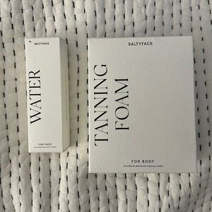 New! Unopened medium to dark SALTYFACE tanning water and foam!